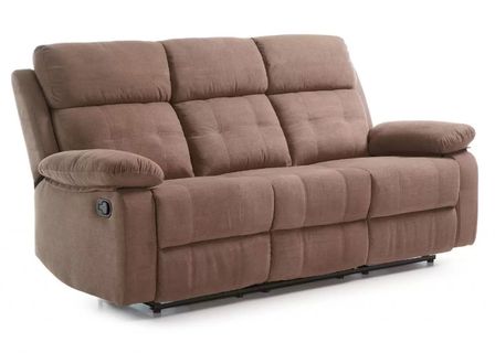 Canapé de relaxation 3 places manuel microfibre marron Doka