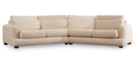 Canapé design arrondie velours côtelé Viktor