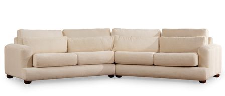 Canapé design arrondie velours côtelé Viktor