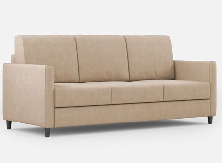 Canapé droit moderne italien tissu beige Korane - 3 tailles