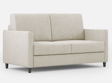 Canapé droit moderne italien tissu blanc cassé Korane - 3 tailles