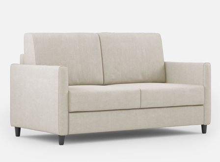 Canapé droit moderne italien tissu blanc cassé Korane - 3 tailles