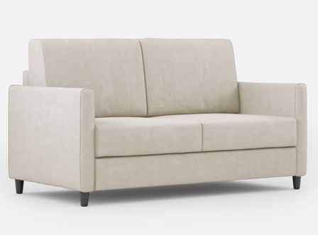 Canapé droit moderne italien tissu blanc cassé Korane - 3 tailles