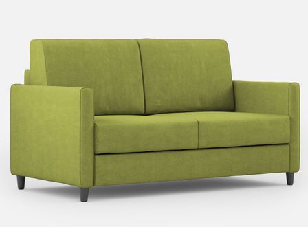 Canapé droit moderne italien tissu vert pistache Korane - 3 tailles