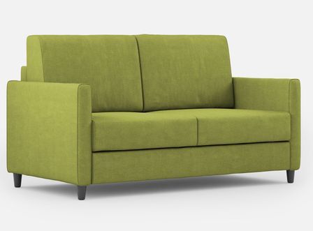 Canapé droit moderne italien tissu vert pistache Korane - 3 tailles