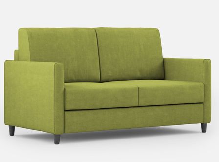 Canapé droit moderne italien tissu vert pistache Korane - 3 tailles
