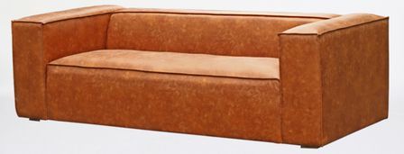 Canapé droit moderne marron clair 3 places Alicia