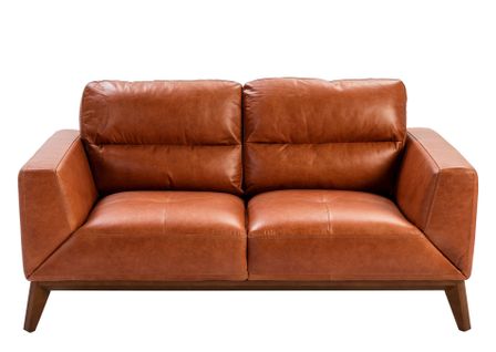 Canapé en cuir marron MURA – Élégance intemporelle, confort haut de gamme