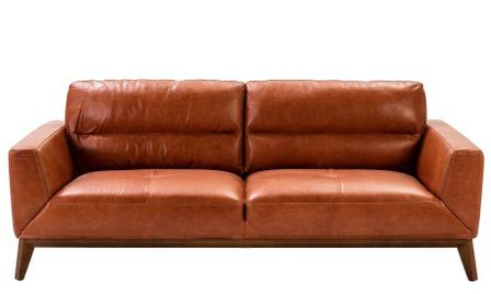 Canapé en cuir marron MURA – Élégance intemporelle, confort haut de gamme