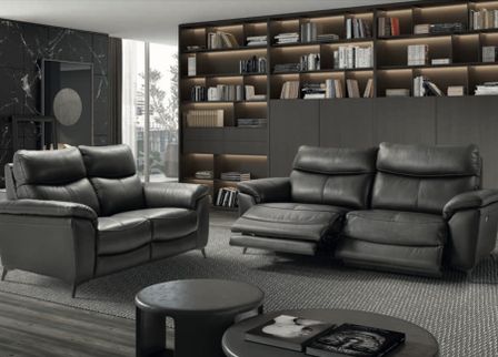 Canapé en cuir Siska - 2 couleurs - 1, 2 ou 3 places