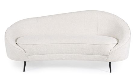 Canapé moderne 3 places KOSTA – Tissu polyester & pieds métal noir