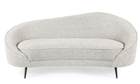 Canapé moderne 3 places KOSTA – Tissu polyester & pieds métal noir