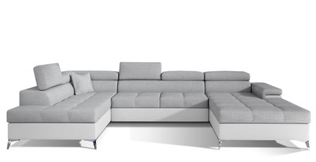 Canapé panoramique convertible KUTTY - Rangement et appuie-têtes réglables