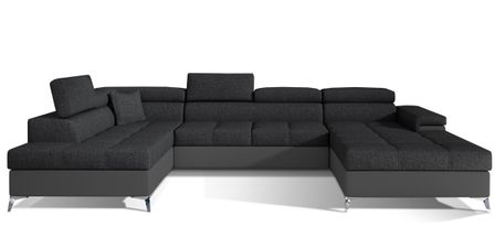 Canapé panoramique convertible KUTTY - Rangement et appuie-têtes réglables