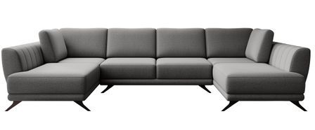 Canapé panoramique convertible LARGOS en tissu – 362 cm