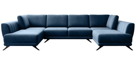Canapé panoramique convertible LARGOS en tissu – 362 cm