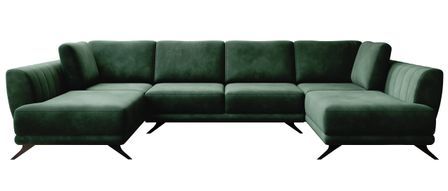 Canapé panoramique convertible LARGOS en tissu – 362 cm