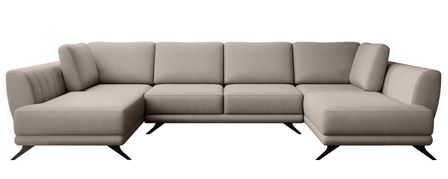 Canapé panoramique convertible LARGOS en tissu – 362 cm