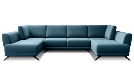 Canapé panoramique convertible LARGOS en tissu – 362 cm