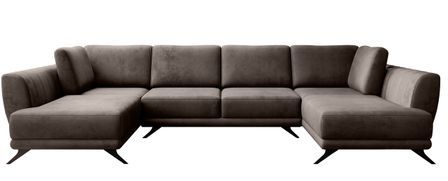 Canapé panoramique convertible LARGOS en velours – 352 cm
