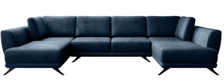 Canapé panoramique convertible LARGOS en velours – 352 cm