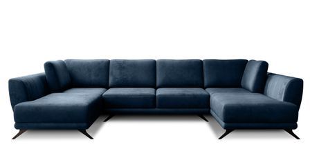 Canapé panoramique convertible LARGOS en velours – 352 cm