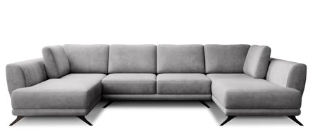 Canapé panoramique convertible LARGOS en velours – 352 cm