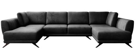 Canapé panoramique convertible LARGOS en velours – 352 cm