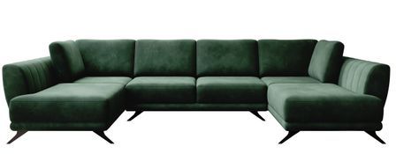 Canapé panoramique convertible LARGOS en velours – 352 cm