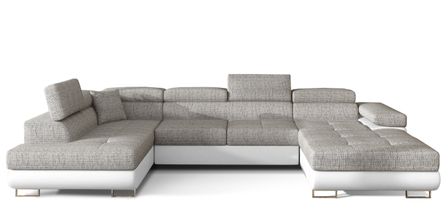 Canapé panoramique convertible ROMANO - Rangement et appuie-têtes réglables