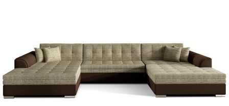 Canapé panoramique convertible VIRA en bi-matiére