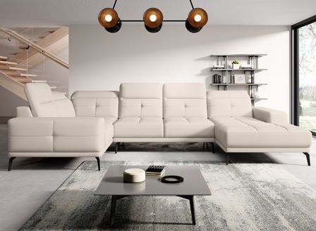 Canapé panoramique design SKAW simili cuir - Têtières réglables