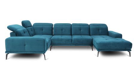 Canapé panoramique design SKAW tissu - Têtières réglables