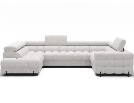 Canapé panoramique en U convertible KARBON avec coffre – Tissu 346 cm