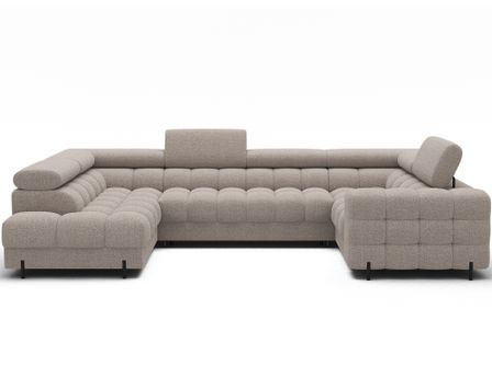 Canapé panoramique en U convertible KARBON avec coffre – Tissu 346 cm