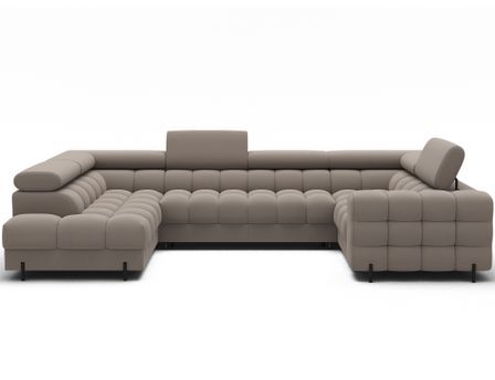 Canapé panoramique en U convertible KARBON avec coffre – Tissu 346 cm