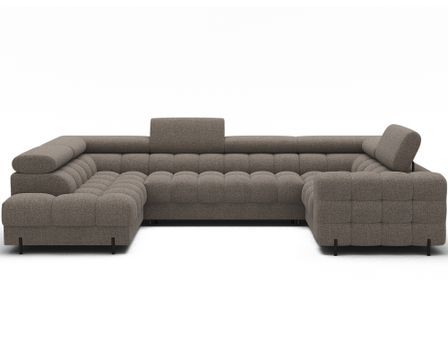 Canapé panoramique en U convertible KARBON avec coffre – Tissu 346 cm