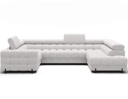 Canapé panoramique en U convertible KARBON avec coffre – Tissu 346 cm