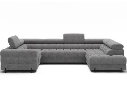 Canapé panoramique en U convertible KARBON avec coffre – Tissu 346 cm