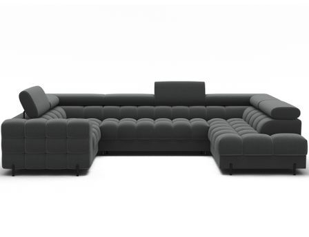 Canapé panoramique en U convertible KARBON avec coffre – Tissu 346 cm