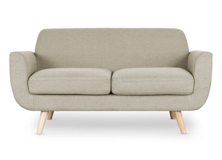 Canapé scandinave 2 places tissu beige Annis