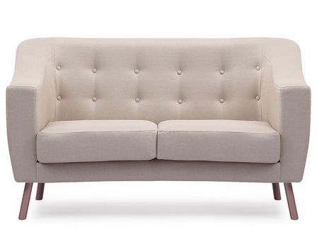 Canapé scandinave 2 places tissu beige Kopla 148 cm