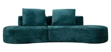 Canapé Teal design contemporain bleu intense