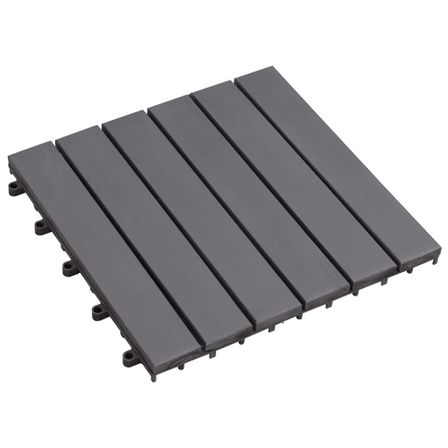 Carreaux de terrasse 10 pcs Délavage gris 30x30 cm Acacia solide