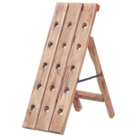 Casier à bouteilles 15 bouteilles 26x50x70 cm Bois récupération