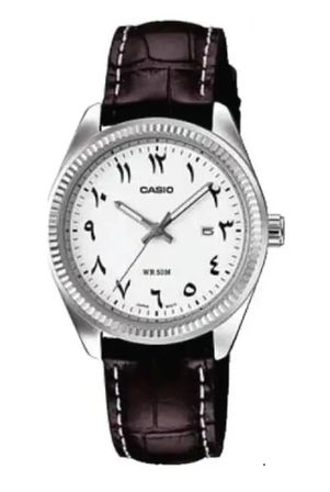 Casio Collection Lady Date - Leather, White LTP-1302L-7B3VDF