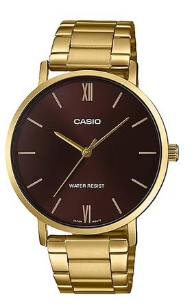 Casio Collection Minimal Gold - Brown MTP-VT01G-5BUDF