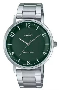Casio Collection Minimal, Metal - Green MTP-VT03D-3BDF