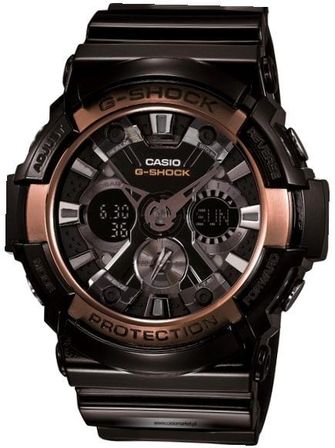 Casio G-shock ga-200rg-1adr G-special Color Shock & Magnetic Resistant Auto Led World Time 29 Zones - 4 Daily Alarms Snooze Alarm Hourly Time Signal Countdown Timer Full Auto-calendar Wr 200