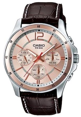 Casio Mtp-1374l-9a Multinfunction. 3 Counters. Wr 50 **original Box**